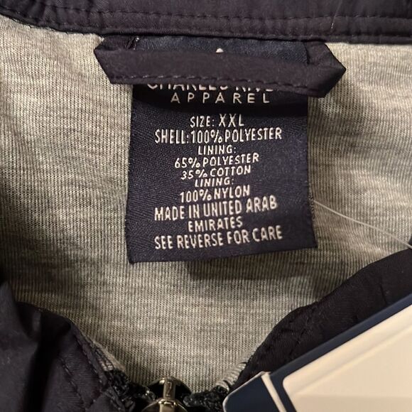 Mens Charles River Striped Sideline Jacket, XXL, Navy w/ white stripe, NWT - Picture 6 of 7